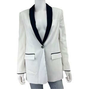 EQUIPMENT NWT White Quincy Tuxedo Blazer Size 00 M0750